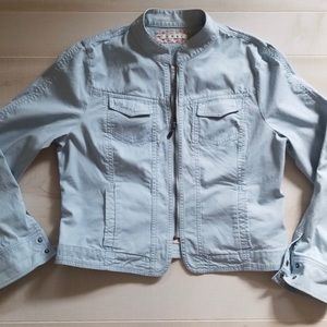 Cabi sky blue moto jacket large L